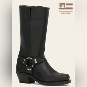 Frye Harness Leather Motorcycle Boots, 8.5